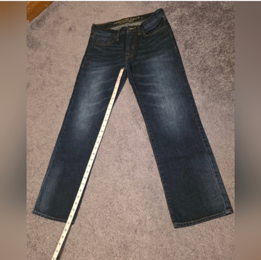 ​American Eagle Outfitters Dark Wash Straight Leg Jeans - Picture 3 of 3